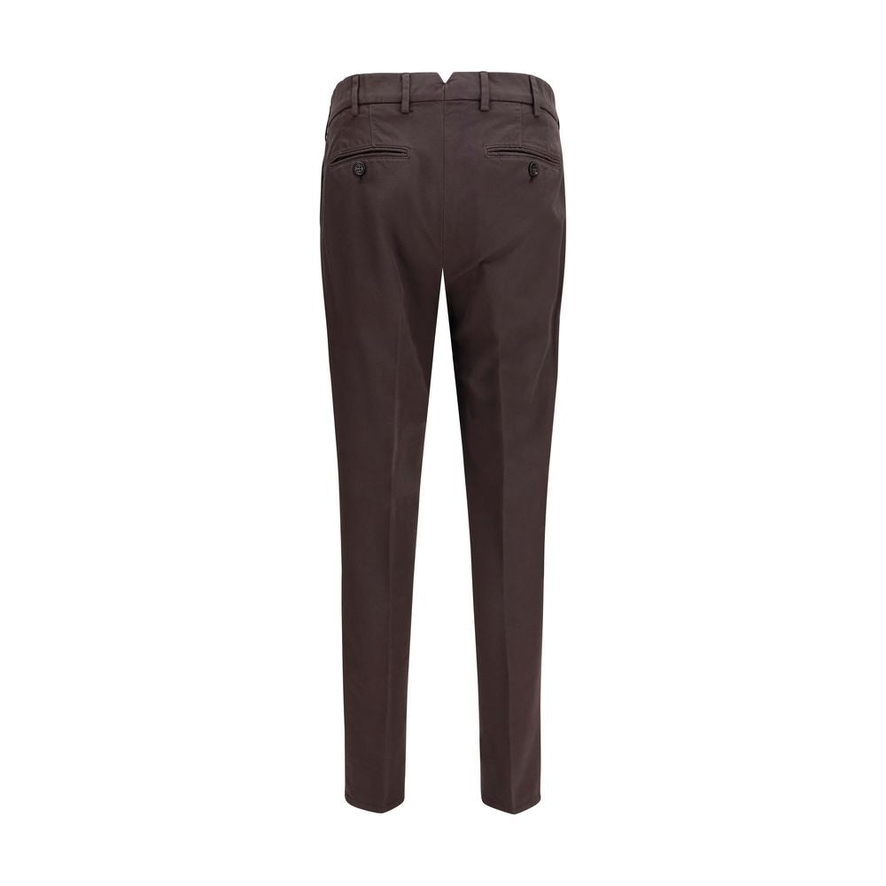 Casual Pants by Brunello Cucinelli for men in cotton brown features a refined silhouette with a refined regular-fit, defined by a and a refined long for a refined finish.