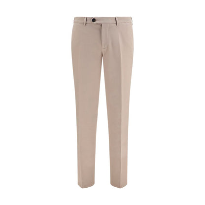 Casual Pants by Brunello Cucinelli for men in cotton beige features an refined tailoring silhouette, showcasing a premium regular-fit with a and long cut for a refined tailoring look.