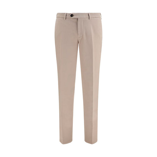 Casual Pants by Brunello Cucinelli for men in cotton beige features an refined tailoring silhouette, showcasing a premium regular-fit with a and long cut for a refined tailoring look.