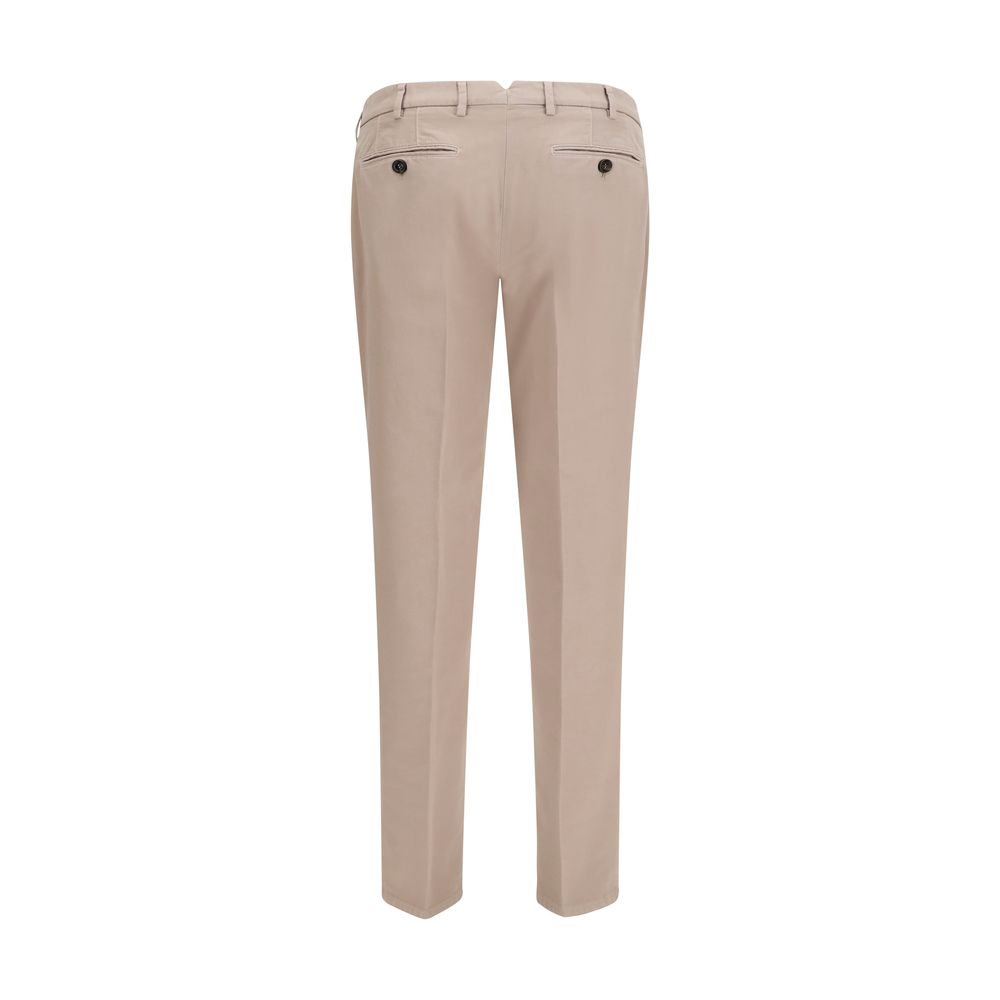 Casual Pants by Brunello Cucinelli for men in cotton beige presents a tailored silhouette, showcasing a tailored regular-fit and long cut with a refined for a truly tailored aesthetic.