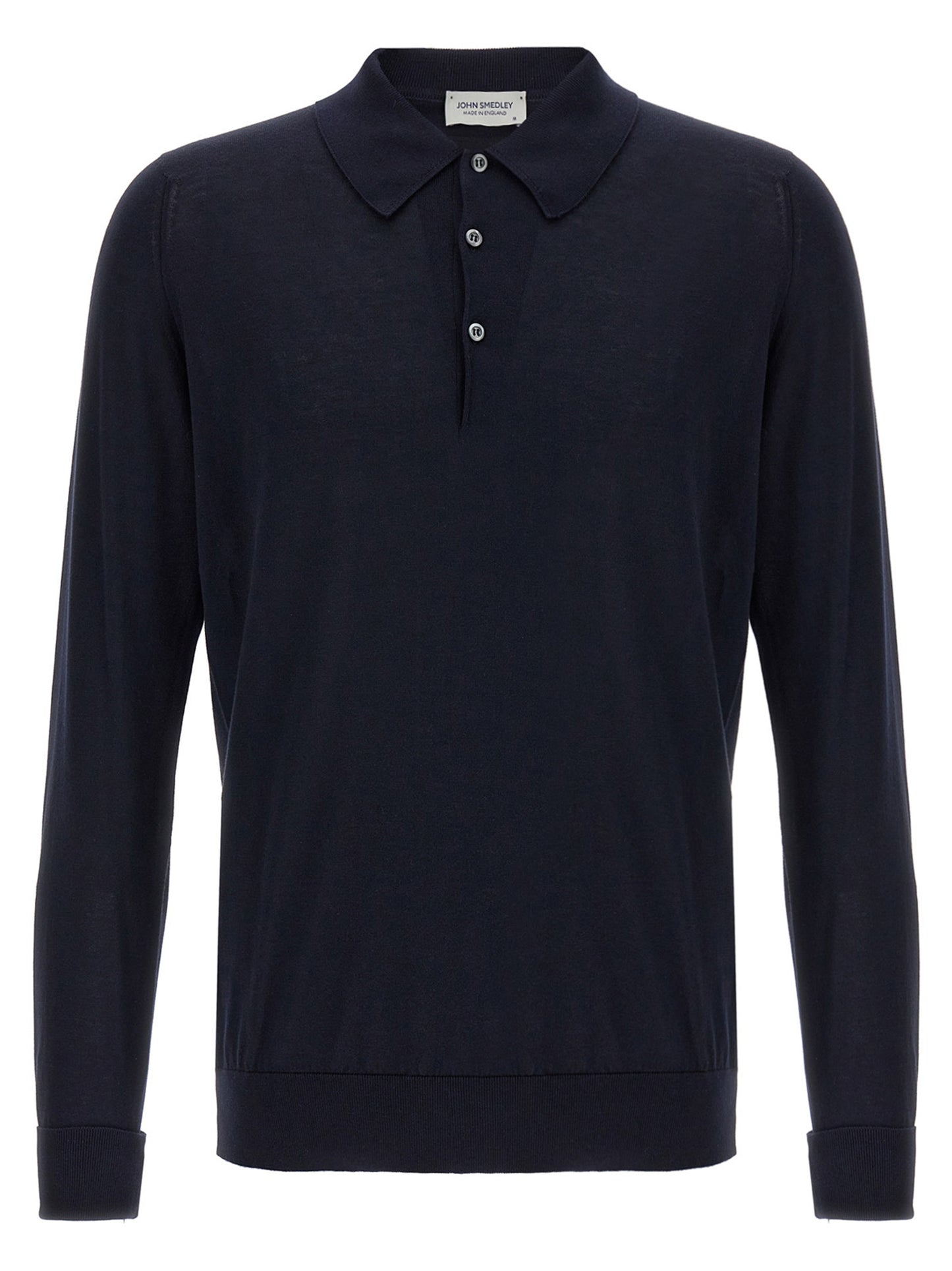 Polo Shirt by JOHN SMEDLEY for men in cotton blue presents a sleek silhouette, featuring a refined and for a sleek finish.