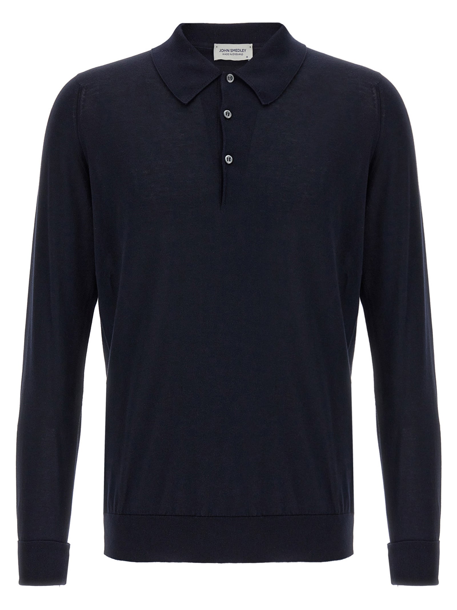 Polo Shirt by JOHN SMEDLEY for men in cotton blue presents a sleek silhouette, featuring a refined and for a sleek finish.