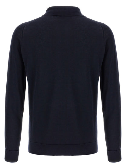 Polo Shirt by JOHN SMEDLEY for men in cotton blue presents a distinguished silhouette, showcasing a sophisticated and distinguished for a truly distinguished finish.