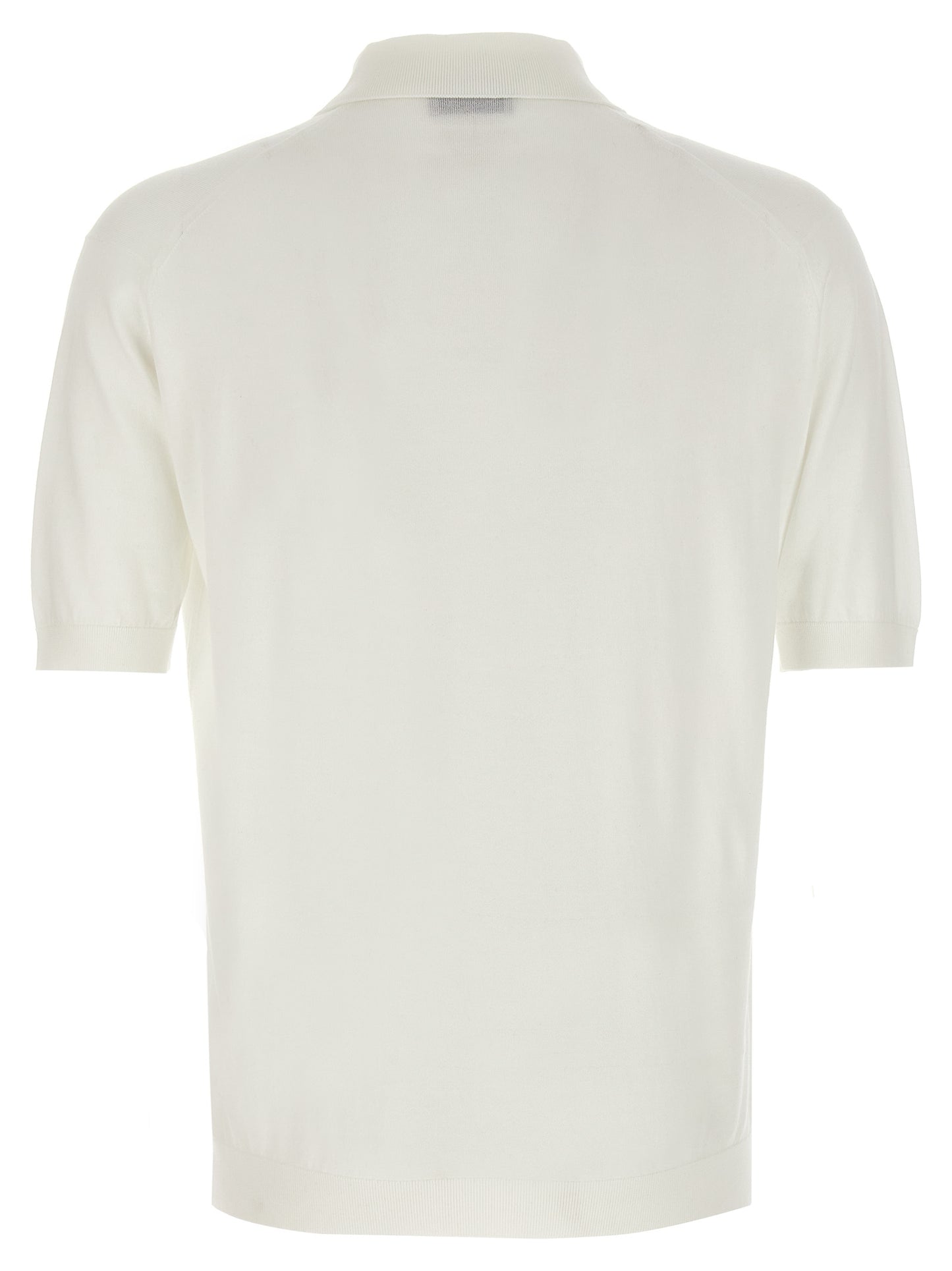 JOHN SMEDLEY Crisp Men's Short-Sleeve Cotton Polo Shirt - White