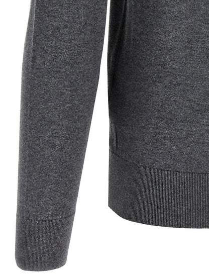 Cardigan by JOHN SMEDLEY for men in cotton gray features an impeccable silhouette, showcasing a sophisticated and detail for a truly impeccable finish.