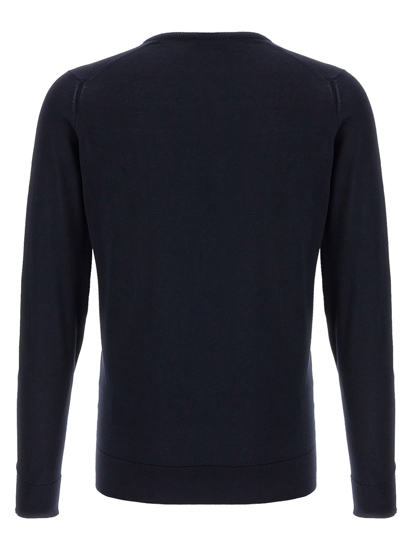 Cardigan by JOHN SMEDLEY for men in cotton blue features an crisp silhouette, showcasing a sophisticated crew neckline and detail for a truly crisp finish.