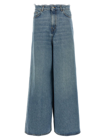 Jeans by Haikure for women in denim cotton blue features a refined silhouette with a refined relaxed-fit & wide, defined by a and a refined long for a refined finish.