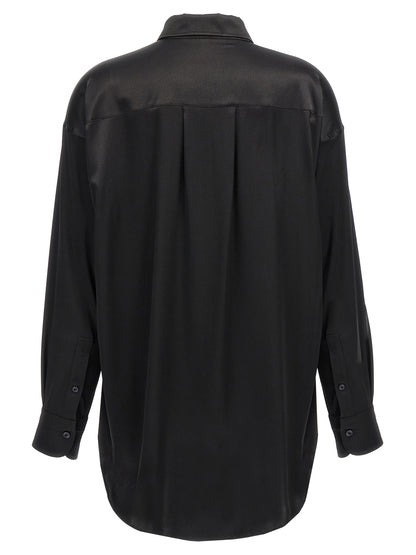 Blouse by Tom Ford for women in silk satin black, featuring a nuanced and nuanced for a sophisticated finish.