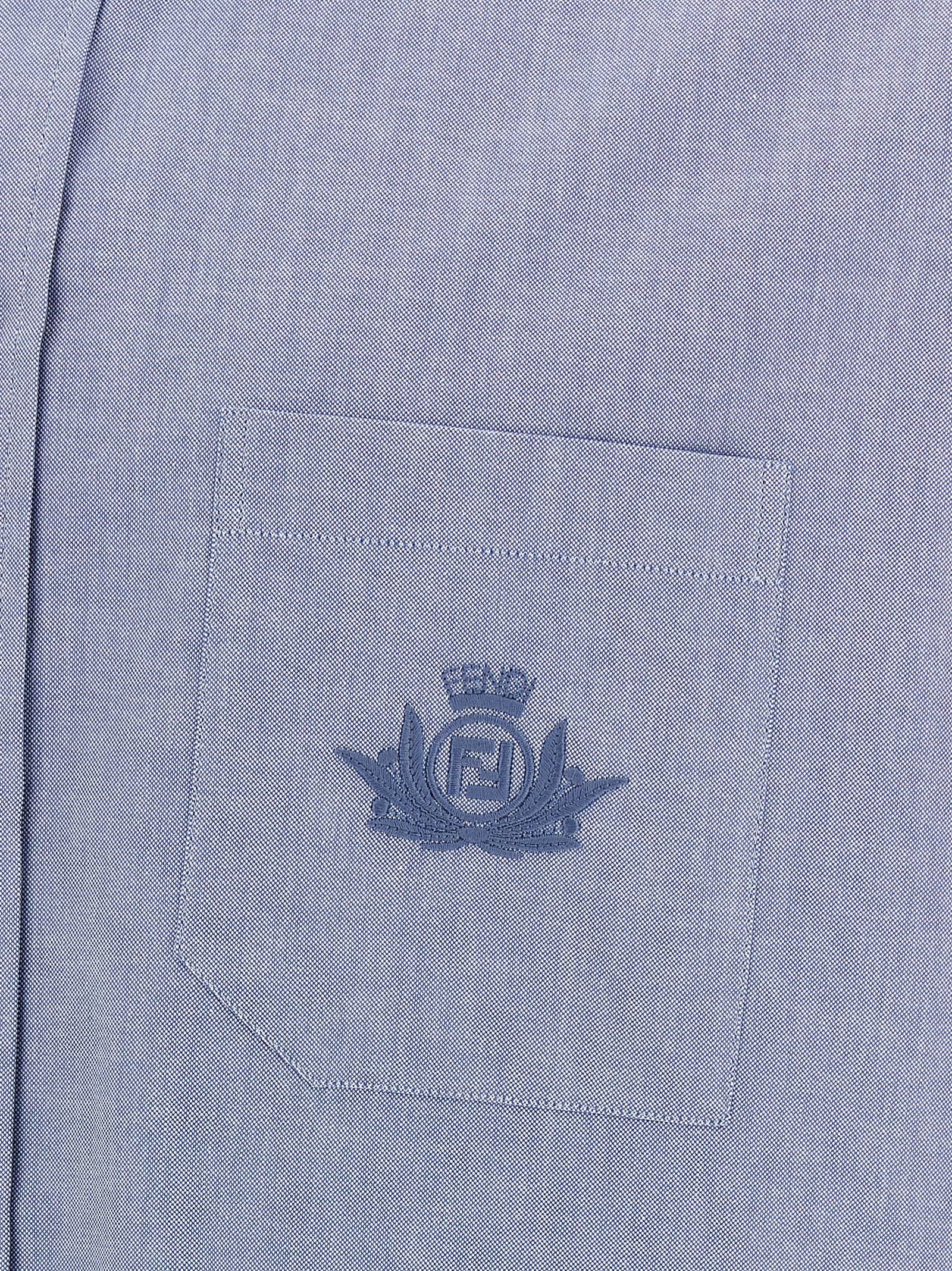 Shirt by Fendi for men in cotton light-blue presents a discerning silhouette, showcasing a sophisticated and for a truly discerning finish.