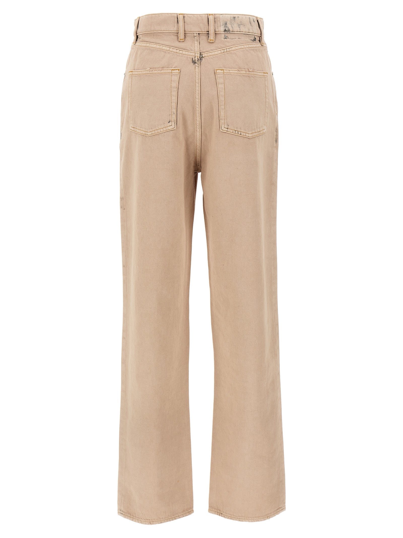 Jeans by Golden Goose for women in denim cotton multicolor & pink features an sartorial straight-leg and long with a cut for a sartorial finish.