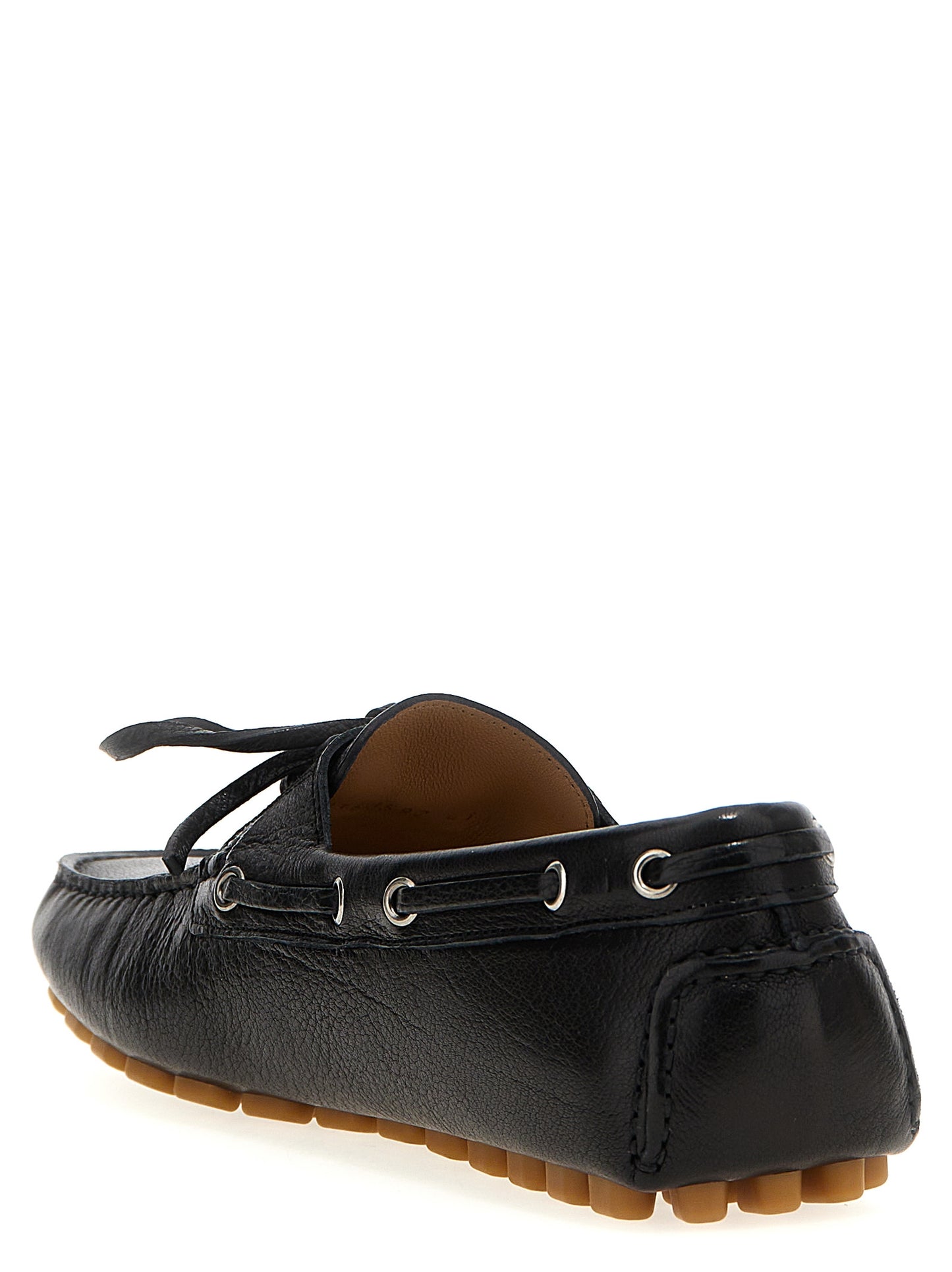 Loafer Slip-On Lace-Up Shoes by Valentino Garavani for men in buffalo leather black & signature features an effortless chic silhouette, showcasing the V Logo Men's Buffalo Leather Loafer Slip-On Lace-Up Shoes design with an effortless chic and a for a effortless chic look.