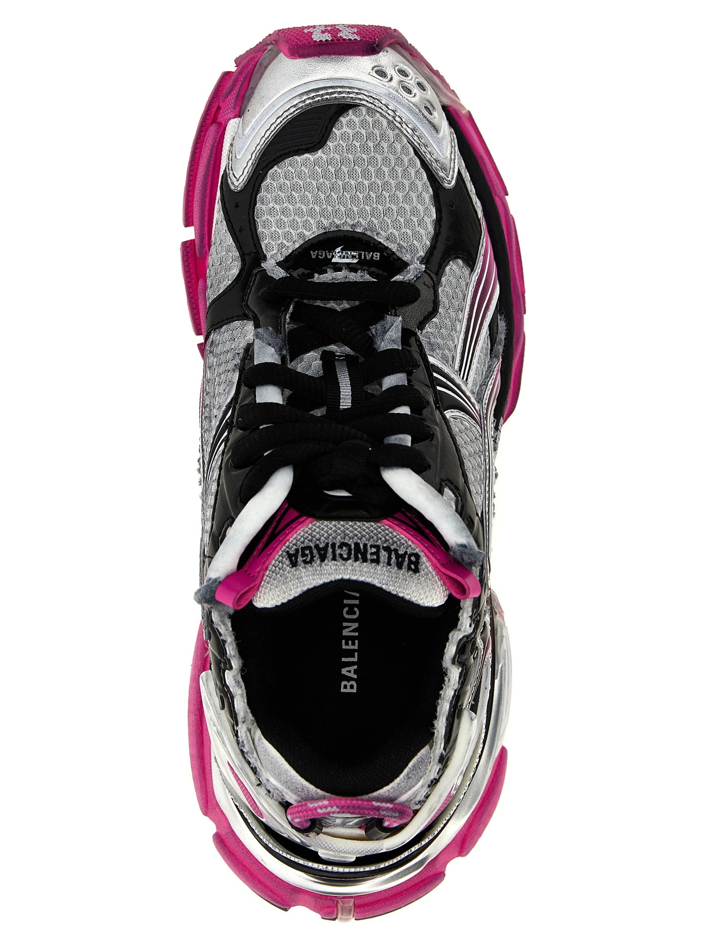 Athletic Sneakers by Balenciaga for women in polyester polyurethane & polyethylene gradient, multicolor & pink features an effortless chic silhouette, showcasing the signature athletic style of the Women's Athletic Polyester Polyurethane & Polyethylene Sneakers collection with a truly effortless chic finish.