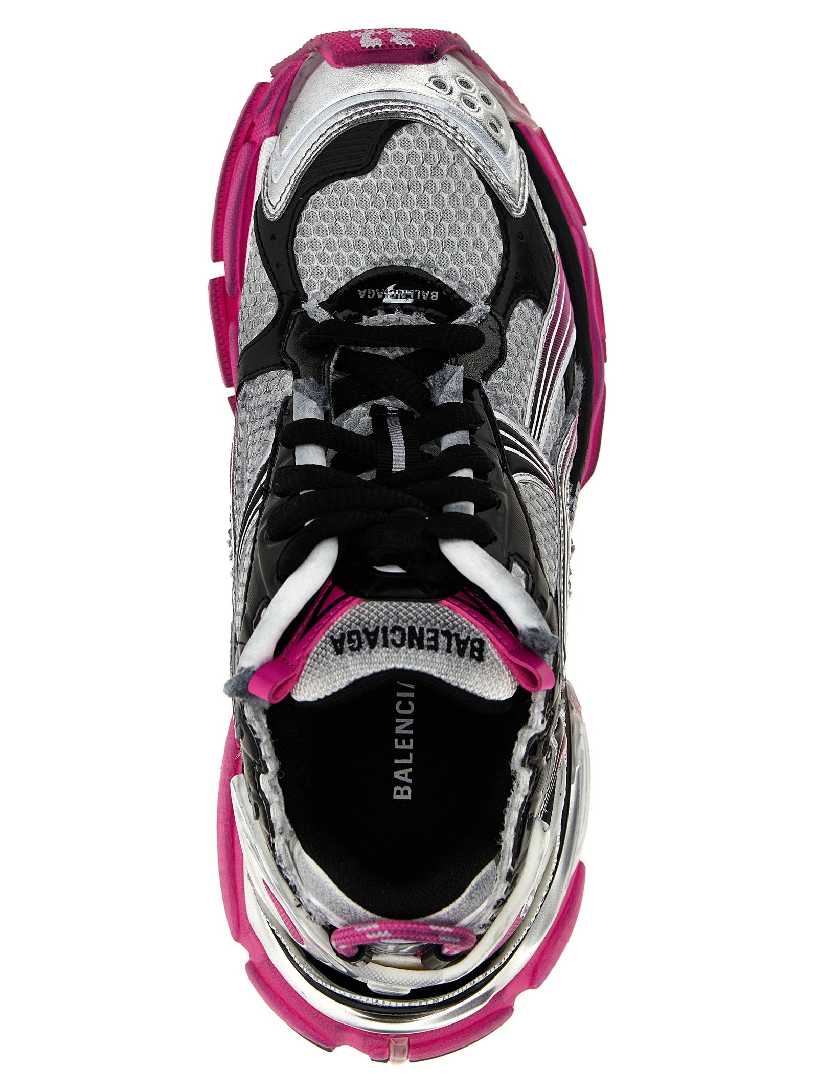 Athletic Sneakers by Balenciaga for women in polyester polyurethane & polyethylene gradient, multicolor & pink features an effortless chic silhouette, showcasing the signature athletic style of the Women's Athletic Polyester Polyurethane & Polyethylene Sneakers collection with a truly effortless chic finish.