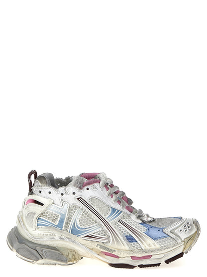 Athletic Sneakers by Balenciaga for women in polyester polyethylene & polyurethane gradient & multicolor showcases a architectural silhouette, artfully capturing the essence of the Women's Athletic Polyester Polyethylene & Polyurethane Sneakers with its signature architectural athletic style construction.