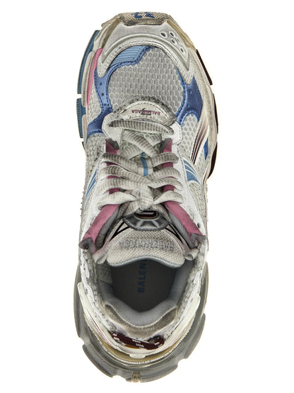 Athletic Sneakers by Balenciaga for women in polyester polyethylene & polyurethane gradient & multicolor showcases a architectural silhouette, artfully capturing the essence of the Women's Athletic Polyester Polyethylene & Polyurethane Sneakers with its signature architectural athletic style construction.