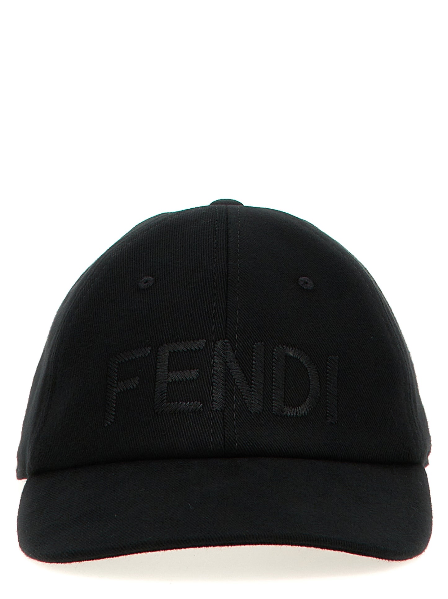 This Baseball Cap by Fendi for men in stretch cotton canvas black presents a distinguished silhouette, meticulously showcasing the signature aesthetic and high-end profile of the 9 To 5 Stretch Cotton Canvas Baseball Cap.