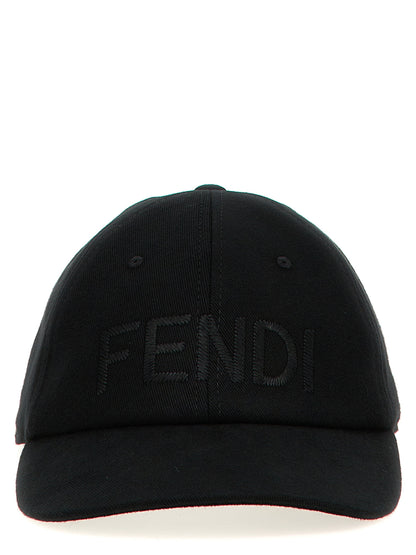 This Baseball Cap by Fendi for men in stretch cotton canvas black presents a distinguished silhouette, meticulously showcasing the signature aesthetic and high-end profile of the 9 To 5 Stretch Cotton Canvas Baseball Cap.