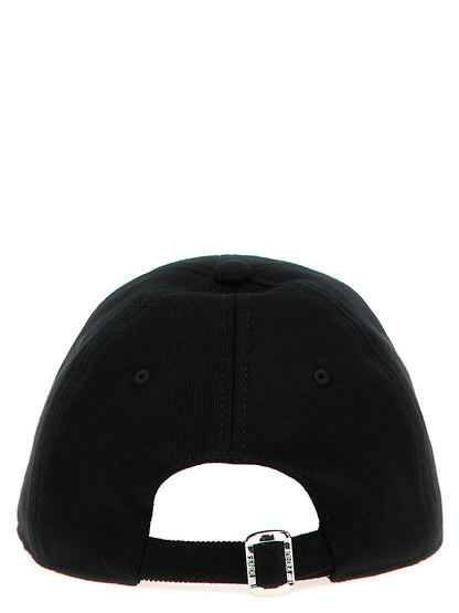 Baseball Cap by Fendi for men in stretch cotton canvas black features an artisanal silhouette, showcasing the artisanal 9 To 5 Stretch Cotton Canvas Baseball Cap design with a refined, artisanal finish.