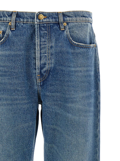 Golden Goose Essence Men's Straight Leg Denim Cotton Jeans - Blue