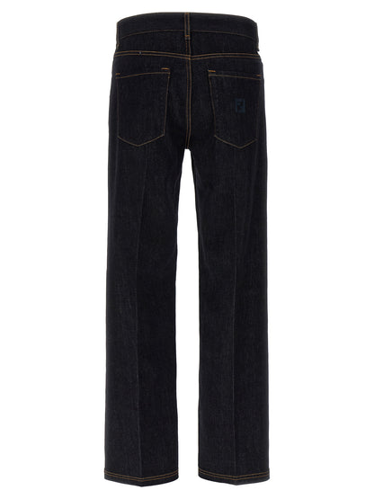 Jeans by Fendi for men in denim cotton blue & signature features an sophisticated and straight-leg with a precise long, creating a sophisticated and sophisticated silhouette.