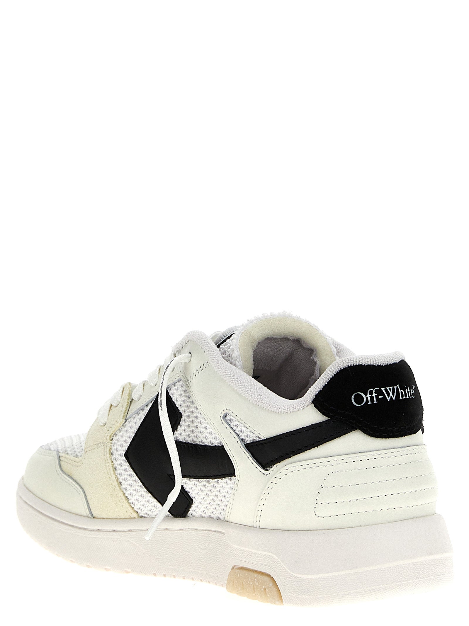 Athletic Sneakers by Off-White for men in polyester suede leather bicolour, black & white features an timeless silhouette from the Men's Athletic Polyester Suede Leather Sneakers collection, showcasing a timeless athletic style for a timeless look.