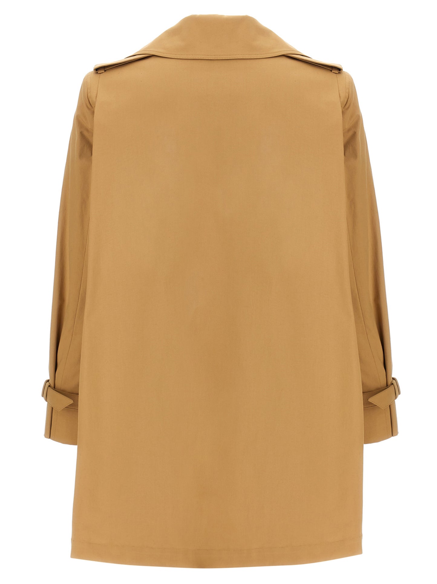 This Rain Coat by Max Mara for women in stretch cotton canvas brown offers a perennial silhouette, showcasing a sophisticated asymmetric lapel neckline and perennial for a refined finish.