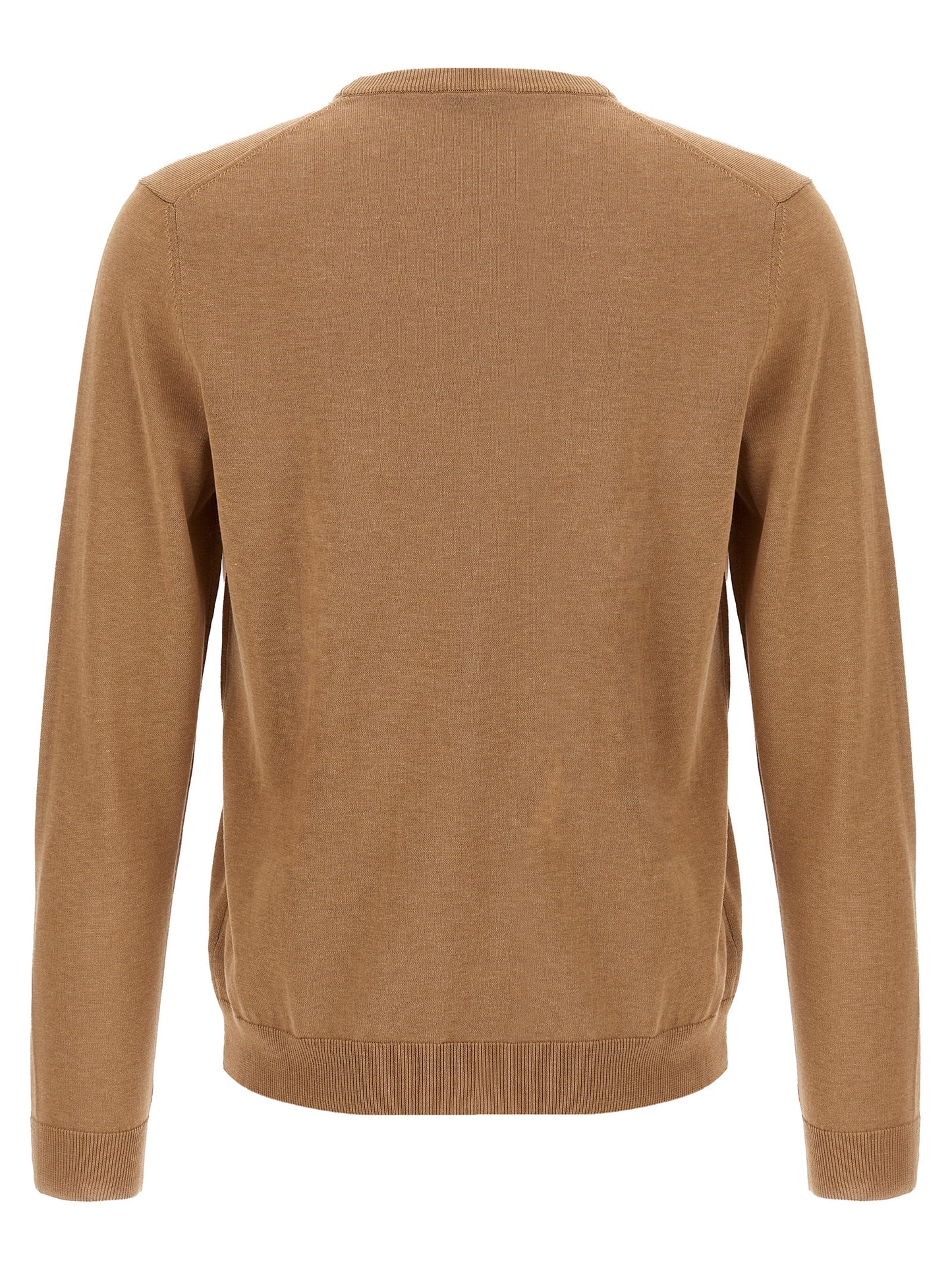 Cardigan by ZANONE for men in cotton beige presents a textural silhouette, artfully finished with a textural crew neckline and for a sophisticated, textural look.