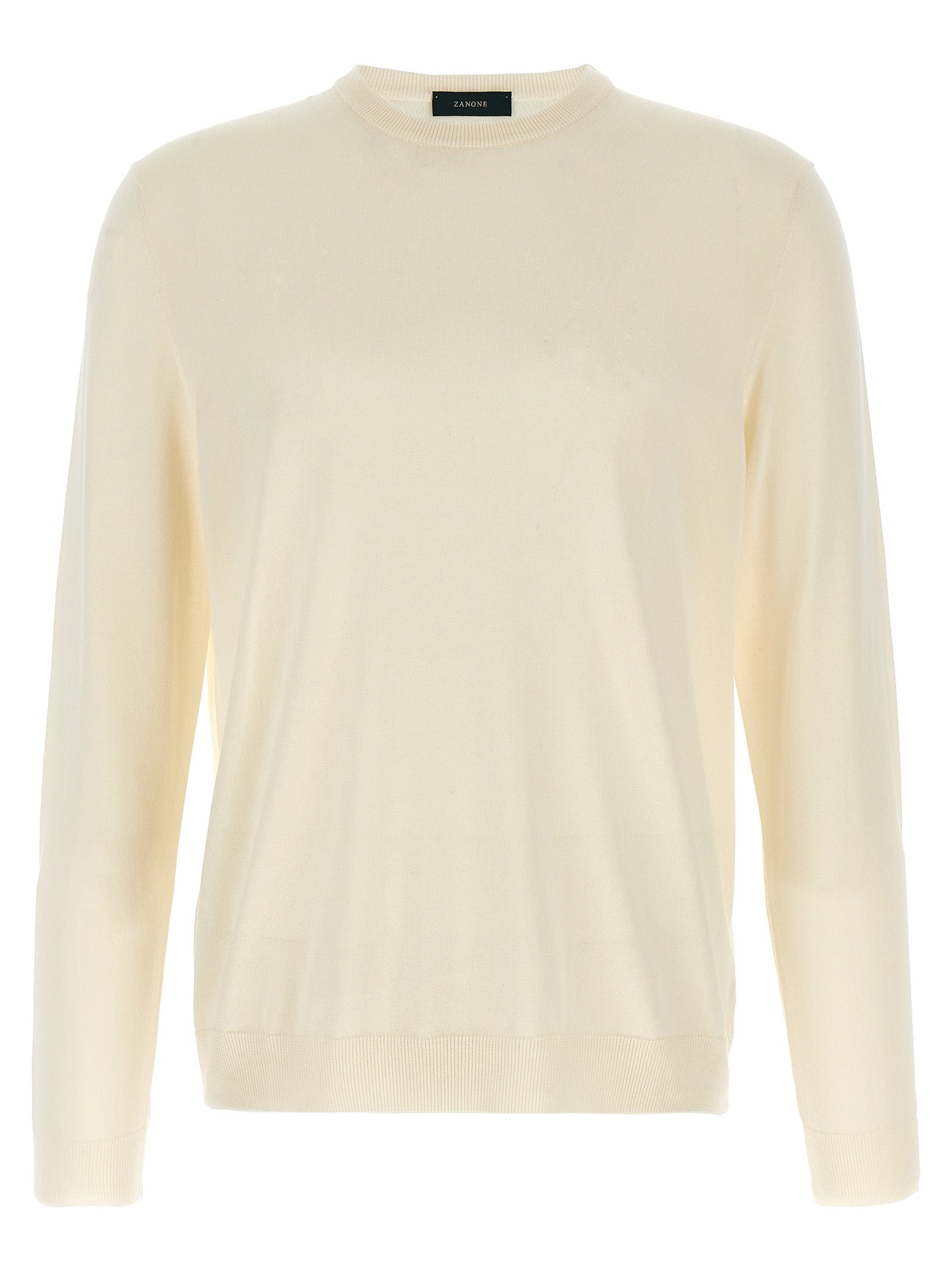 Cardigan by ZANONE for men in cotton white features an impeccable silhouette, showcasing a sophisticated round crew neckline and detail for a truly impeccable finish.