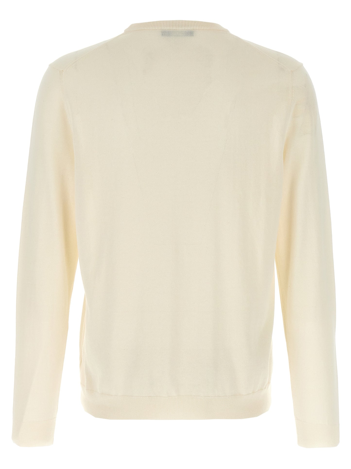 Cardigan by ZANONE for men in cotton white features a nuanced silhouette with a refined round crew neckline and nuanced detailing for a sophisticated look.