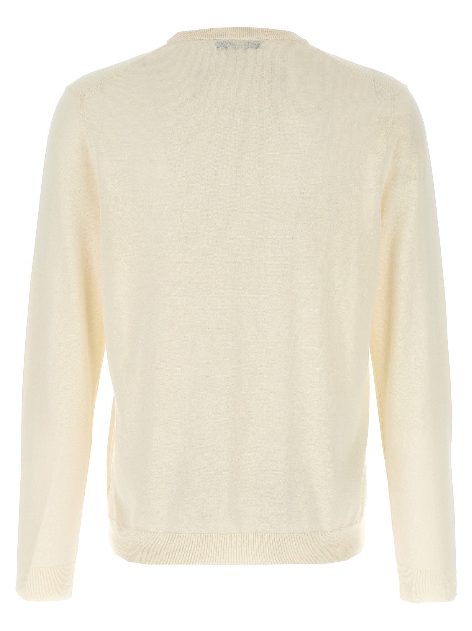 Cardigan by ZANONE for men in cotton white features a nuanced silhouette with a refined round crew neckline and nuanced detailing for a sophisticated look.