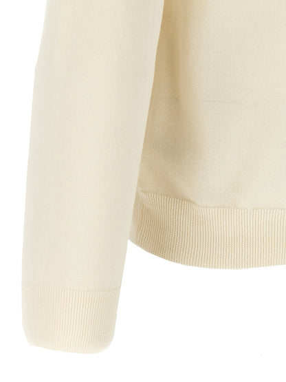 Cardigan by ZANONE for men in cotton white features an crisp silhouette, showcasing a sophisticated round crew neckline and detail for a truly crisp finish.