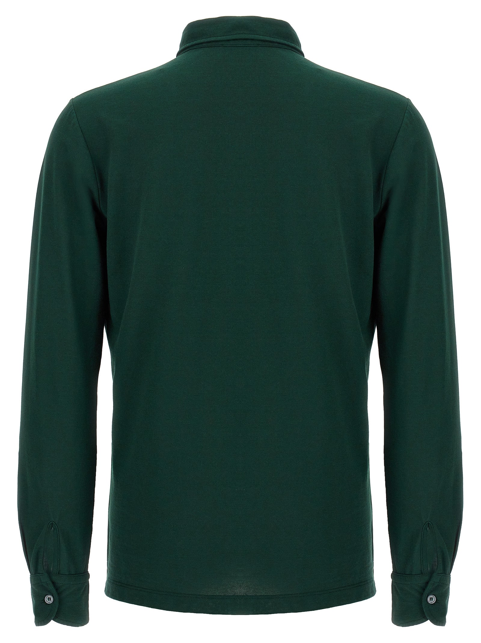 Blouse by ZANONE for men in cotton bicolour & green showcases a sleek silhouette, elegantly detailed with a sleek and for a sleek finish.