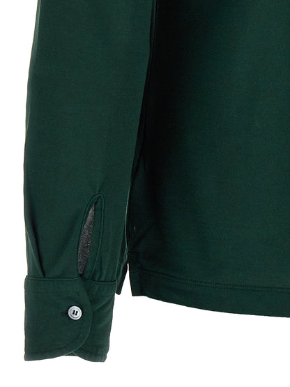 Blouse by ZANONE for men in cotton bicolour & green features an polished silhouette, showcasing a sophisticated and detail for a truly polished finish.