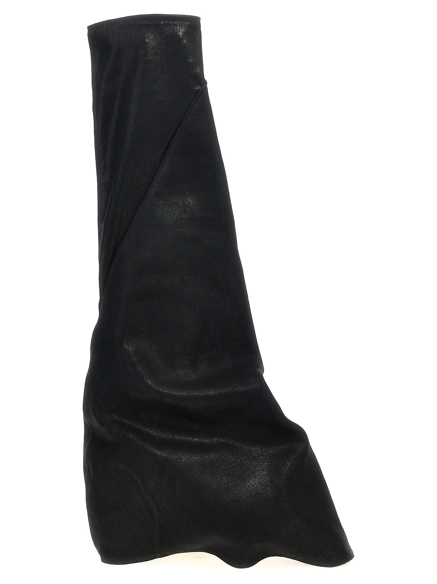 Over-The-Knee Boots by DRKSHDW for women in polyester denim cotton black features an avant-garde Women's Polyester Denim Cotton Over-The-Knee Boots silhouette, defined by a sophisticated and a avant-garde .