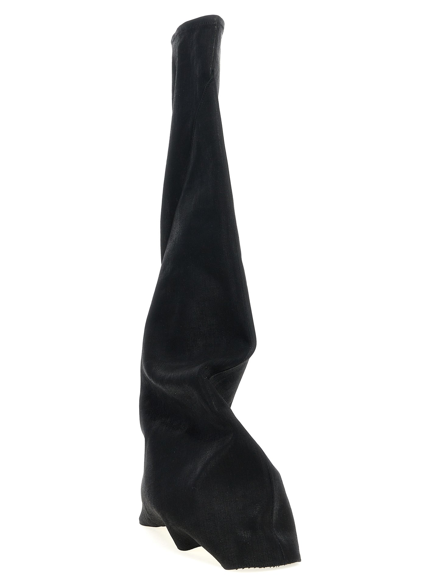 Over-The-Knee Boots by DRKSHDW for women in polyester denim cotton black features an high-performance silhouette, showcasing the sophisticated design of the Women's Polyester Denim Cotton Over-The-Knee Boots with a and a refined .