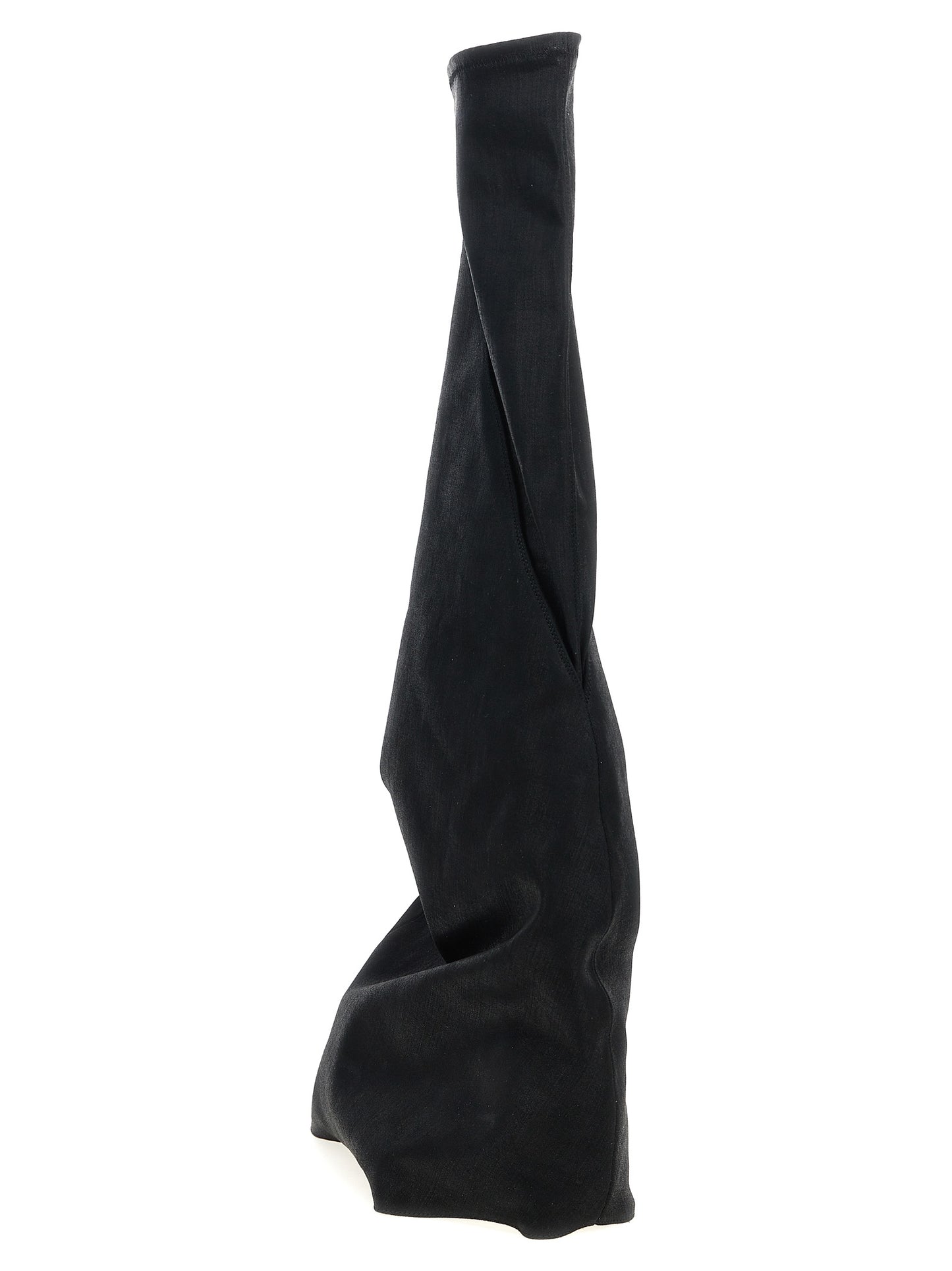 Over-The-Knee Boots by DRKSHDW for women in polyester denim cotton black showcases a ergonomic silhouette from the Women's Polyester Denim Cotton Over-The-Knee Boots collection, featuring a ergonomic and a ergonomic .