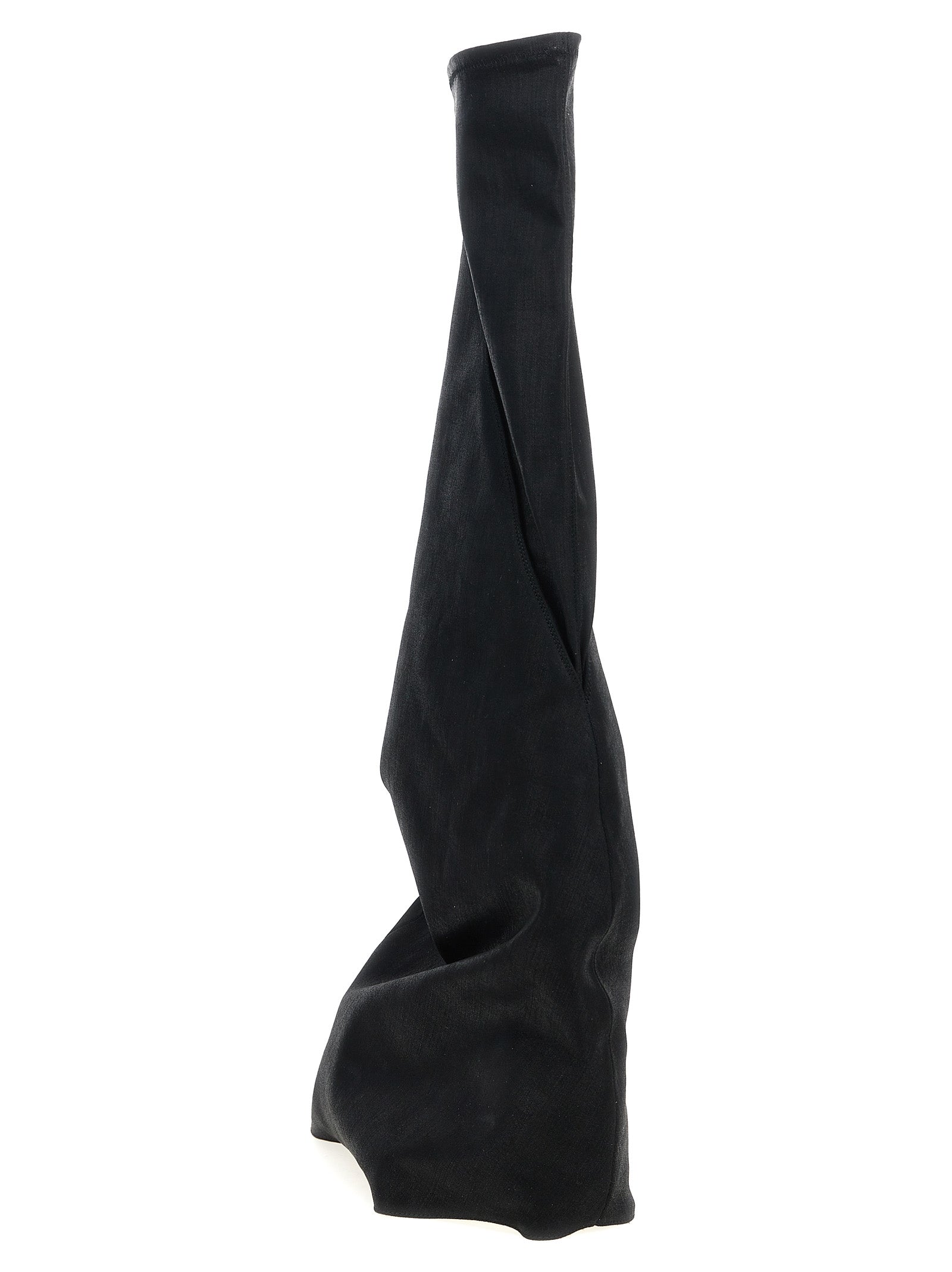 Over-The-Knee Boots by DRKSHDW for women in polyester denim cotton black showcases a ergonomic silhouette from the Women's Polyester Denim Cotton Over-The-Knee Boots collection, featuring a ergonomic and a ergonomic .