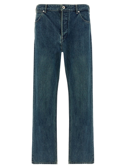 Jeans by Jil Sander for men in cotton denim blue & signature features an sophisticated and straight-leg with a precise long, creating a sophisticated and sophisticated silhouette.