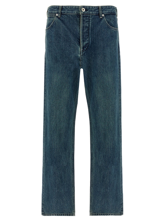 Jeans by Jil Sander for men in cotton denim blue & signature features an sophisticated and straight-leg with a precise long, creating a sophisticated and sophisticated silhouette.