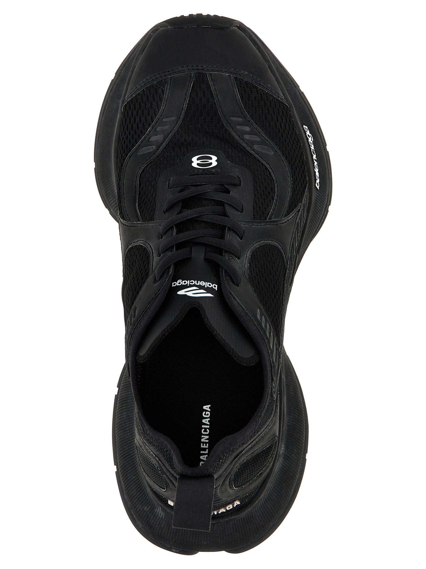 Athletic Sneakers by Balenciaga for men in tu polyester polyurethane & nylon black showcases an impeccable silhouette, defined by an impeccable athletic style design that perfectly captures the essence of the Men's Athletic TU Polyester Polyurethane & Nylon Sneakers.