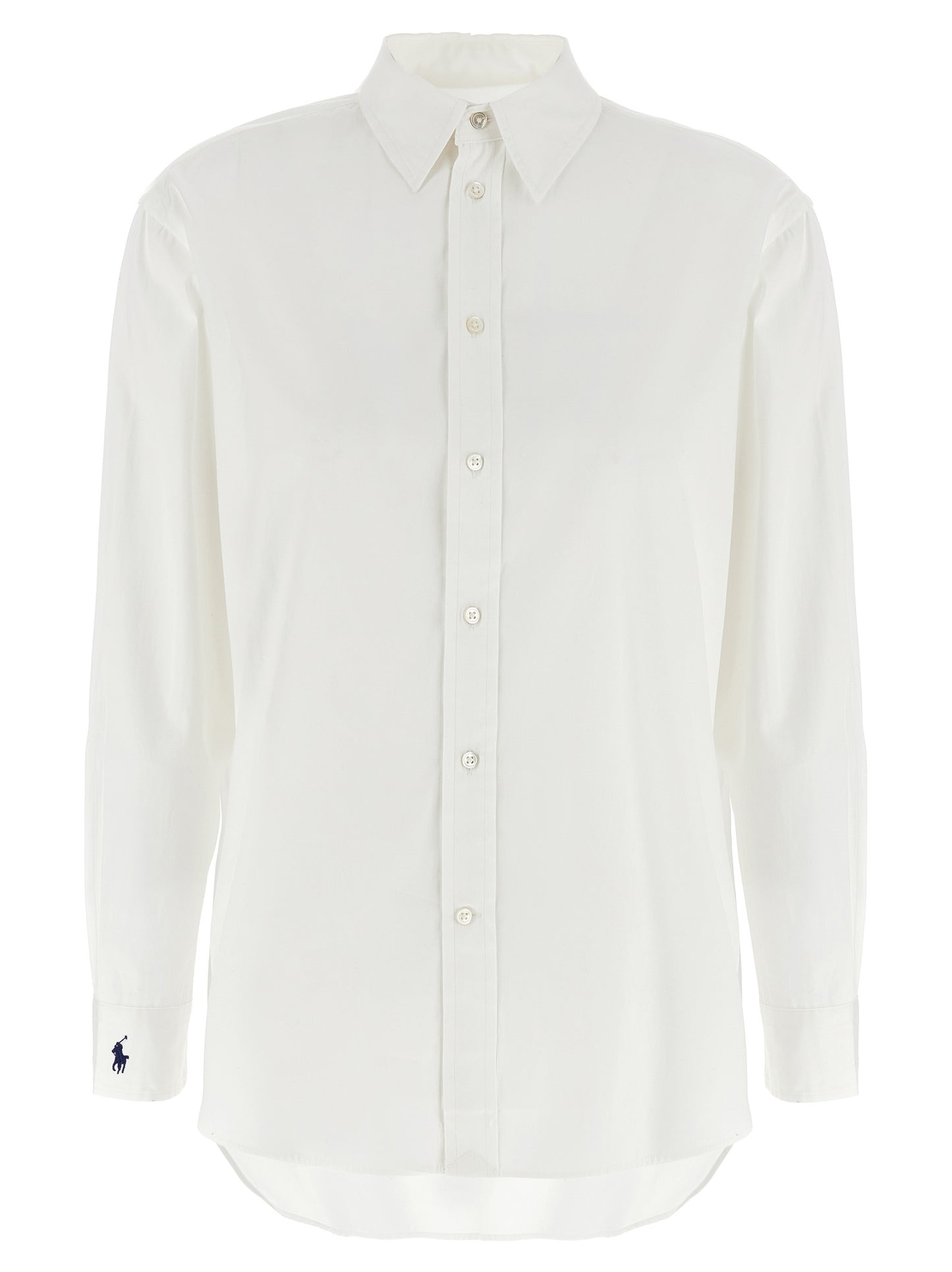 Polo Ralph Lauren Women's Relaxed Fit Long-Sleeve Cotton Blouse - White