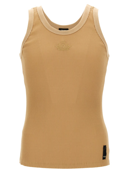 Tank Top by Fendi for men in stretch polyamide beige & signature showcases a meticulous silhouette, artfully finished with a meticulous round neckline and sleeveless for a sophisticated, meticulous look.