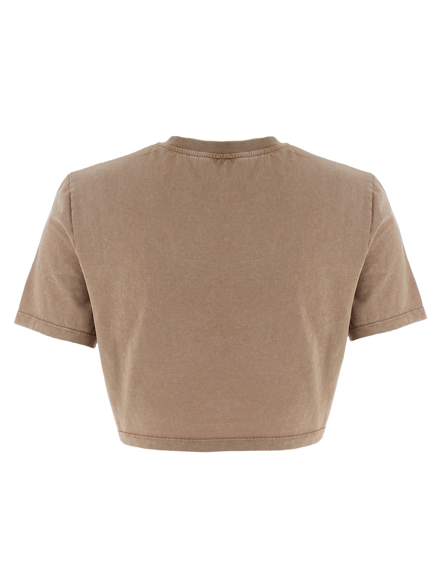 T-Shirt by Fendi for women in cotton brown features an edgy silhouette, meticulously detailed with a sophisticated and crew neckline for a truly edgy finish.