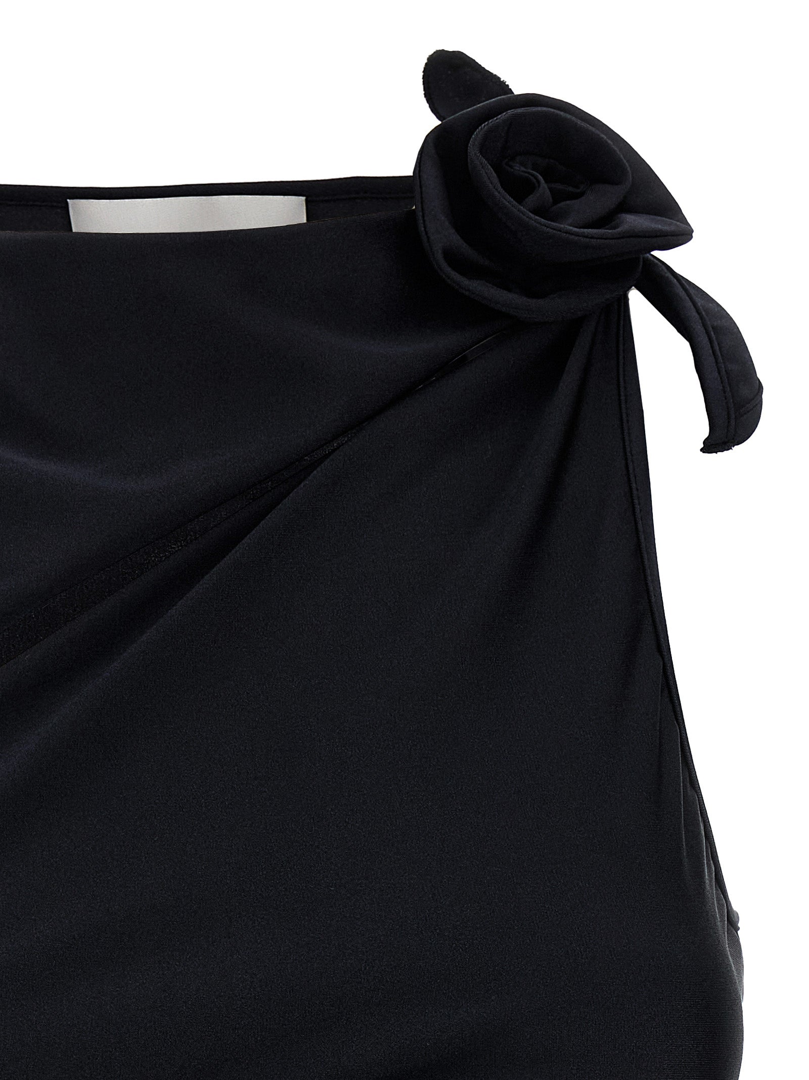 Tank Top by Coperni for women in stretch polyamide black & floral showcases a perennial silhouette, artfully detailed with a design and a perennial asymmetric neckline.