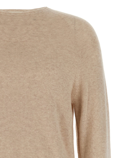 Cardigan by MA'RY'YA for men in modacrylic cotton & cashmere beige showcases a captivating silhouette, artfully detailed with a captivating and crew neckline for a truly sophisticated captivating look.