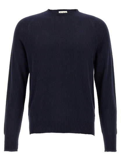 Cardigan by MA'RY'YA for men in modacrylic cotton & cashmere blue showcases a captivating silhouette, artfully detailed with a captivating and wrap crew neckline for a truly sophisticated captivating look.