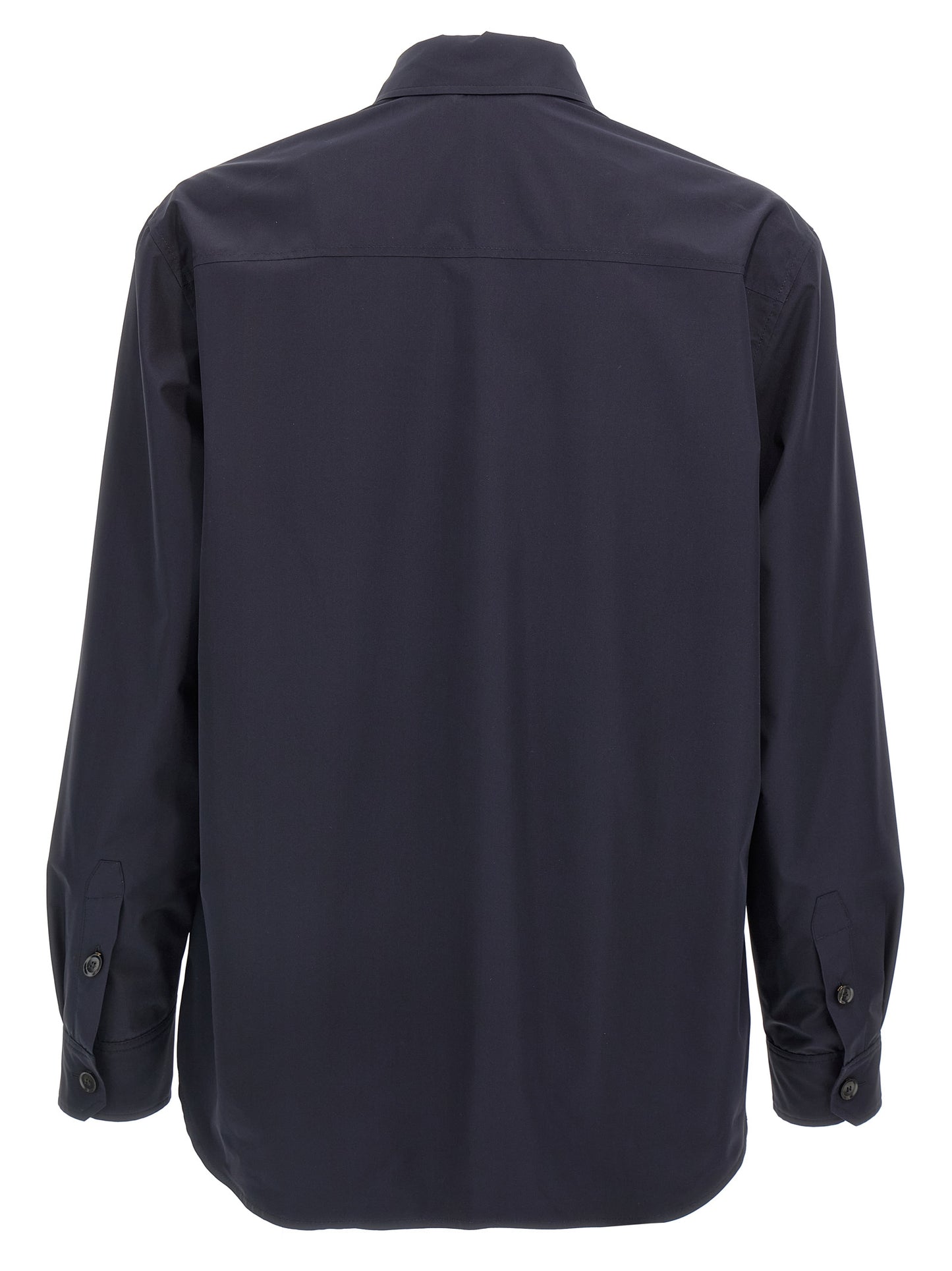 Jacket by Brioni for men in silk blue features a smart silhouette, perfectly accentuated by its unique wrap shirt-collar neckline and functional pockets for a smart finish.