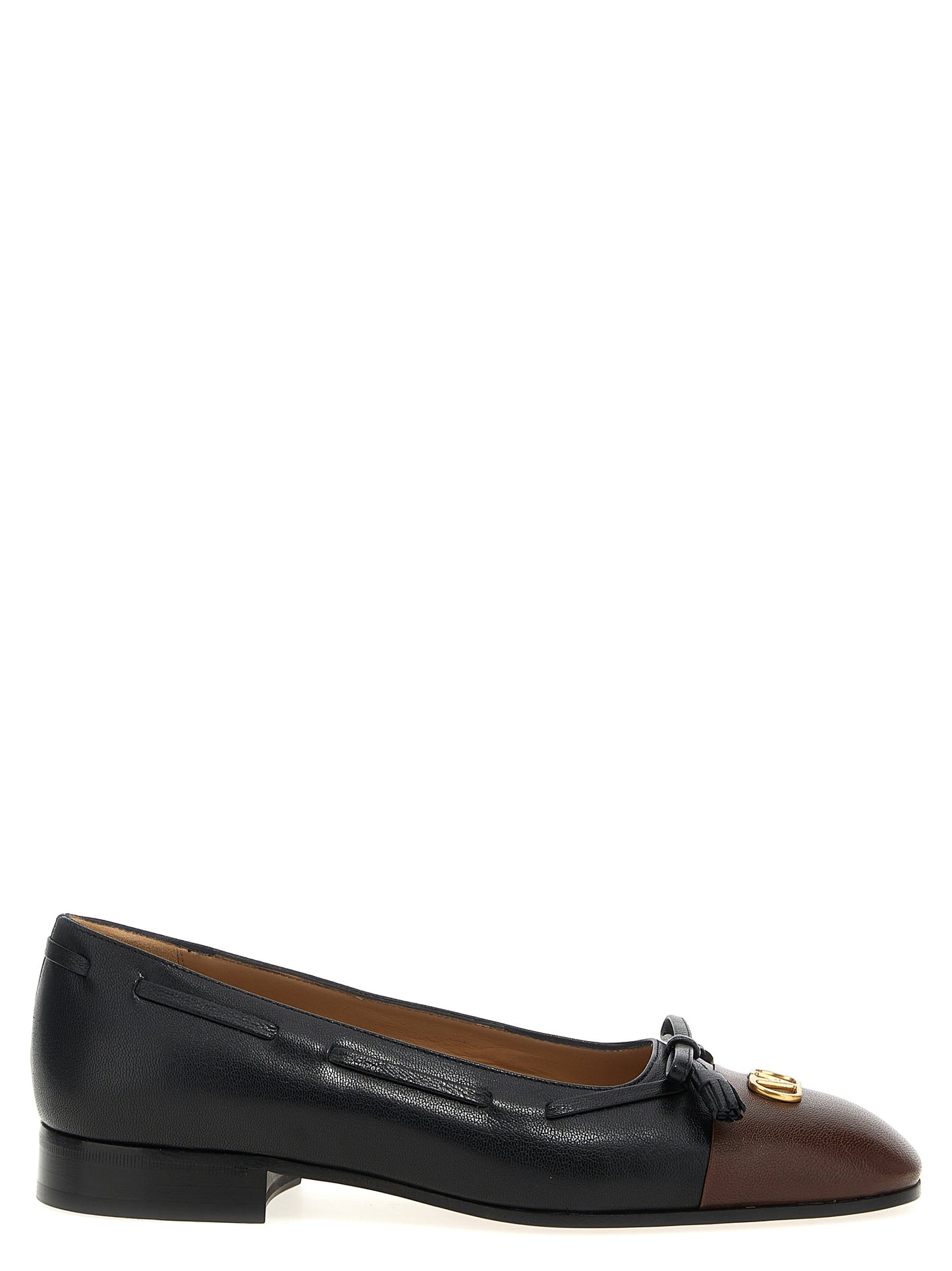 Flat Ballet Shoes by Valentino Garavani for men in bos taurus calfskin leather multicolor & signature features an effortless chic silhouette, showcasing the V Logo Men's Bos Taurus Calfskin Leather Flat Ballet Shoes design with an effortless chic flat and a square toe style for a effortless chic look.