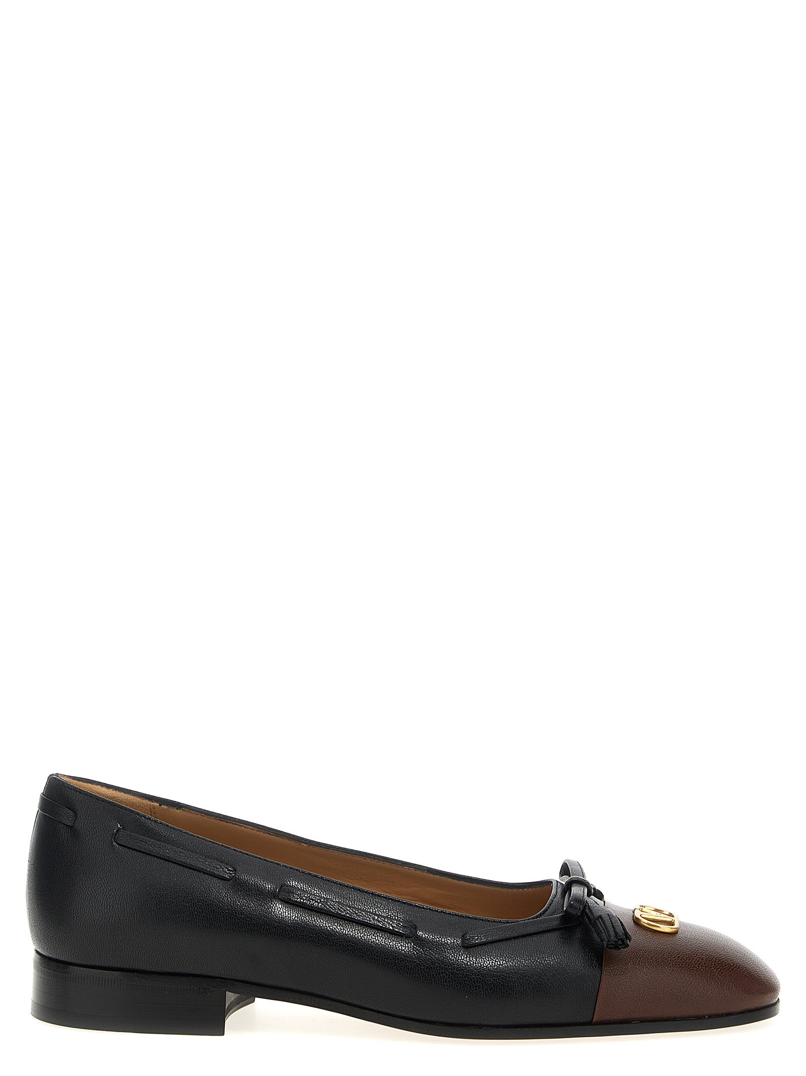 Flat Ballet Shoes by Valentino Garavani for men in bos taurus calfskin leather multicolor & signature features an effortless chic silhouette, showcasing the V Logo Men's Bos Taurus Calfskin Leather Flat Ballet Shoes design with an effortless chic flat and a square toe style for a effortless chic look.