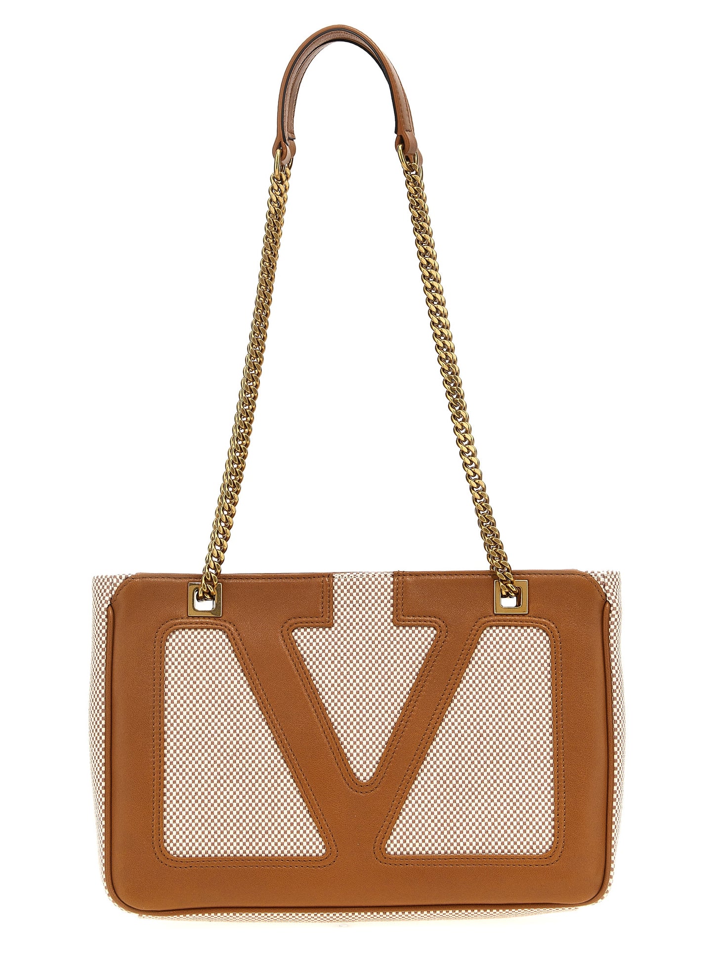 Small Shopper Tote Bag by Valentino Garavani for women in cotton polyester canvas beige & signature features a jet-set sophisticated Viva Superstar V Logo Cotton Polyester Canvas Small Shopper Tote Bag design with a secure zipper, ample , and versatile handle for a jet-set sophisticated finish.